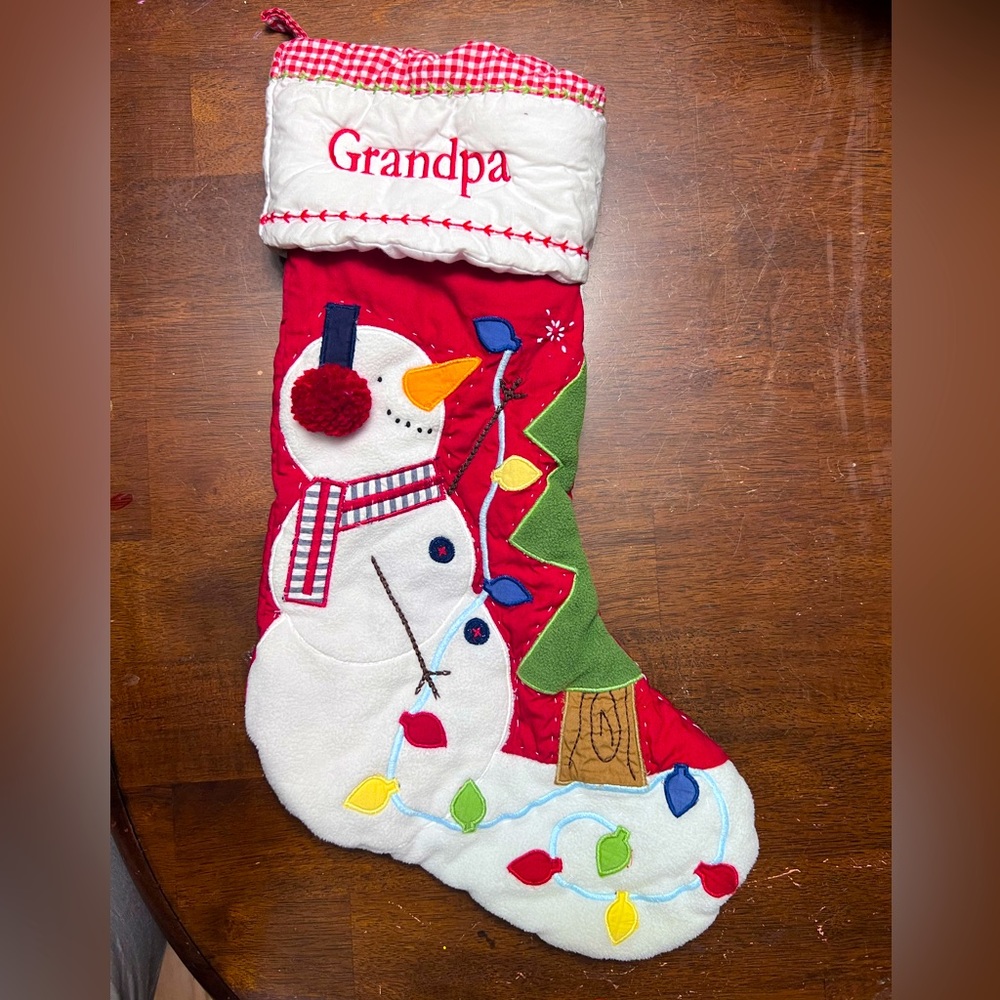 Pottery barn quilted stocking